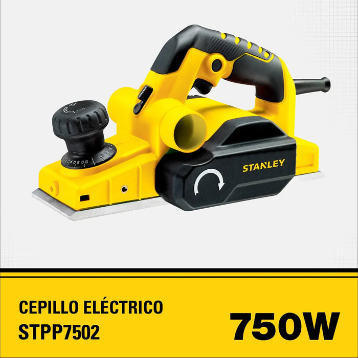 CEPILLO 3-1/4'' 750W STANLEY STPP7502-B3 COLOR AMARILLO GRADO B
