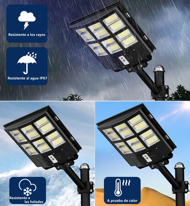 Lámpara Solar Gefolly 3600w Led Blanco 6500k Pared Exterior Grado A