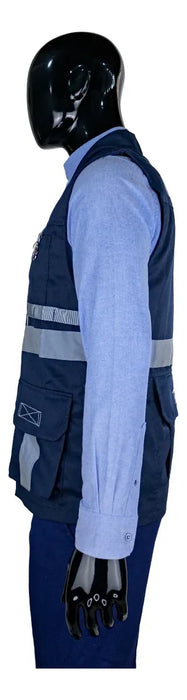 Chaleco Reflectante Bultex Zacatecas 6 Bandas Seguridad Azul Marino Extra Grande GRADO B
