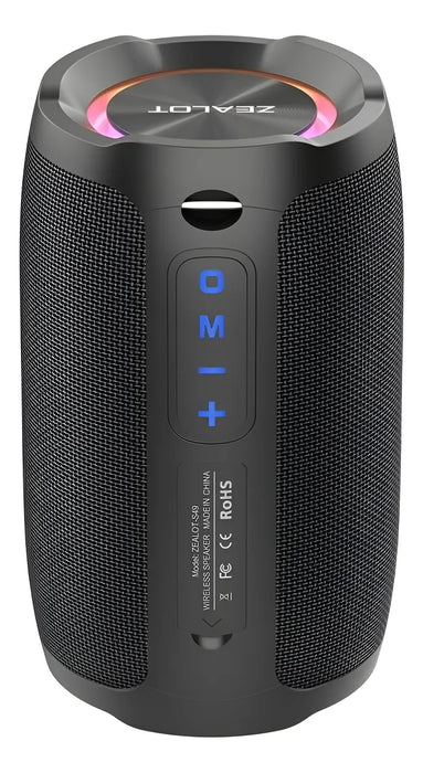 BOCINA BLUETOOTH PORTÁTIL ZEALOT S49 20W RESI GRADO A