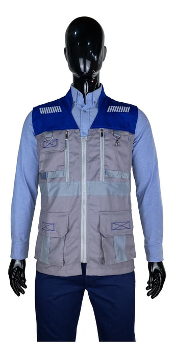 Chaleco Reflectante Bultex Zacatecas 6 Bandas Seguridad Azul Rey /gris XL GRADO B