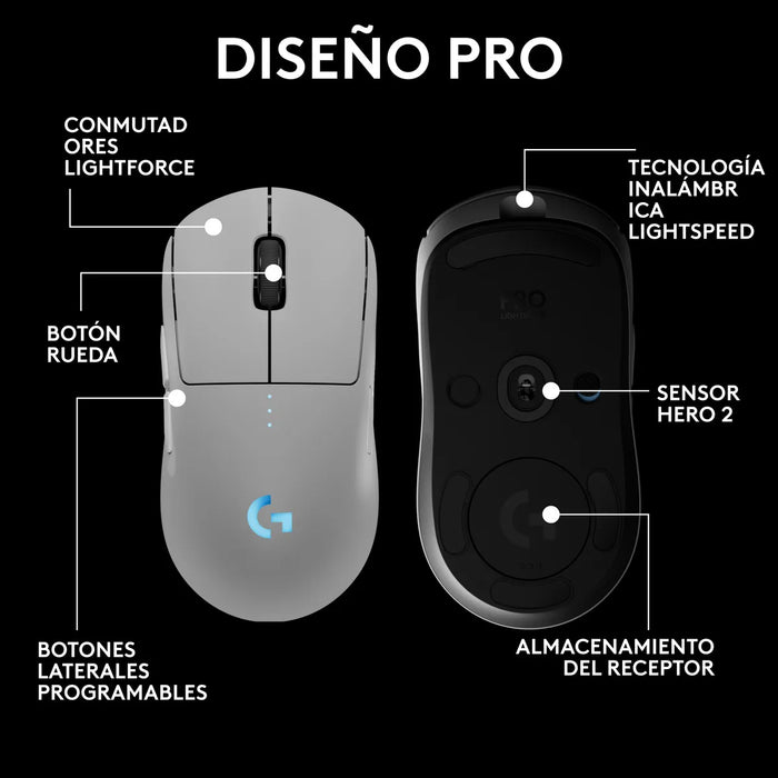 Mouse Gamer Logitech Pro X Superlight 2 Lightspeed Blanco GRADO A