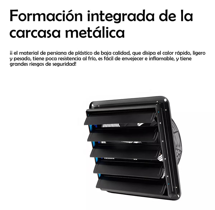 12in Extractor de aire Industrial metalico ventilador pared Grado A