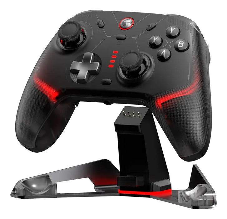 GameSir Cyclone 2: Control Gamer Tri-mode para Switch, PC y Móvil. Sticks Mag-Res TMR Sin Drift, Gatillos de Efecto Hall, Botones Mecánicos, Giroscopio de 6 Ejes y Luces RGB -Negro GRADO B