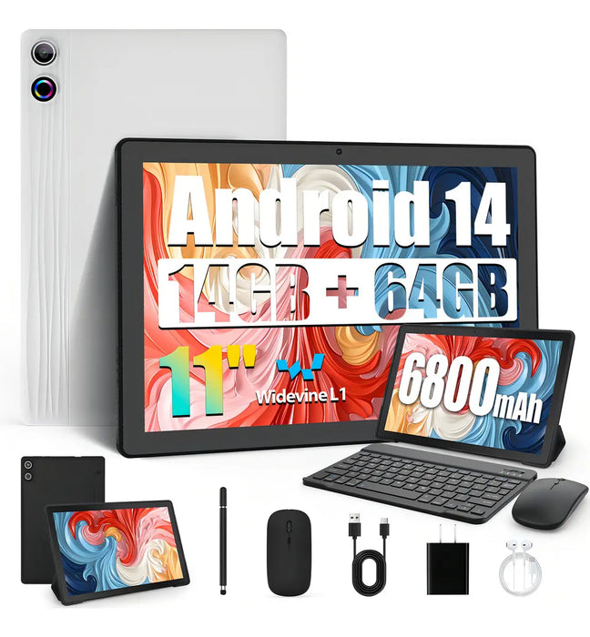 Tablet A10 10.1' 10gb+64gb Android 14 Con Wifi 6 Sd Max 1tb Grado B