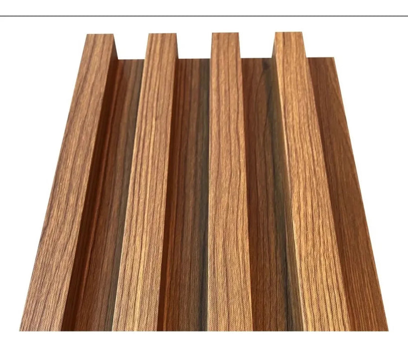 LAMBRIN DECORATIVO WPC PANEL 3D 12 PZAS 1MX16CM COLOR MADERA 2