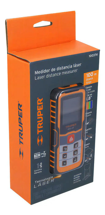 MEDIDOR LASER DE DISTANCIA 100 METROS TRUPER 100374 GRADO A
