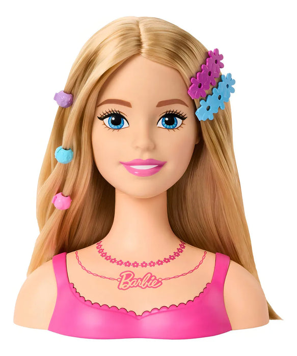 Muñeca Hmd88 Con 21 Piezas Cabezal De Peinado Cabello Rubio Barbie GRADO B