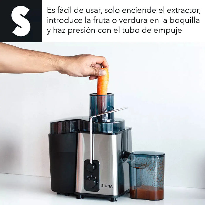 EXTRACTOR DE JUGOS ELÉCTRICO 2 VELOCIDADES JARRA 500ML 1000 1 GRADO B
