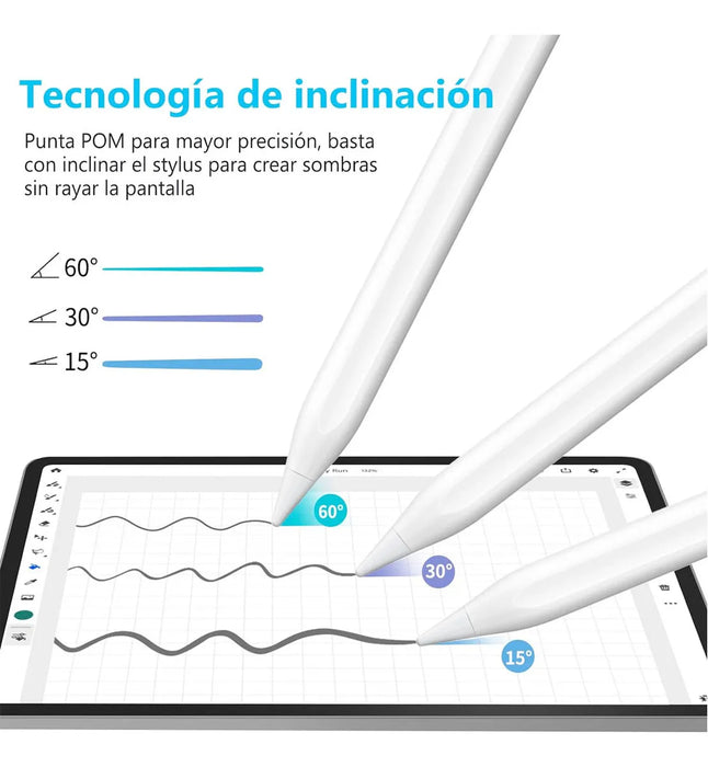 LÁPIZ ÓPTICO STYLUS PLUMA PARA IPAD, CARGA RÁPIDA MAGNÉTICO