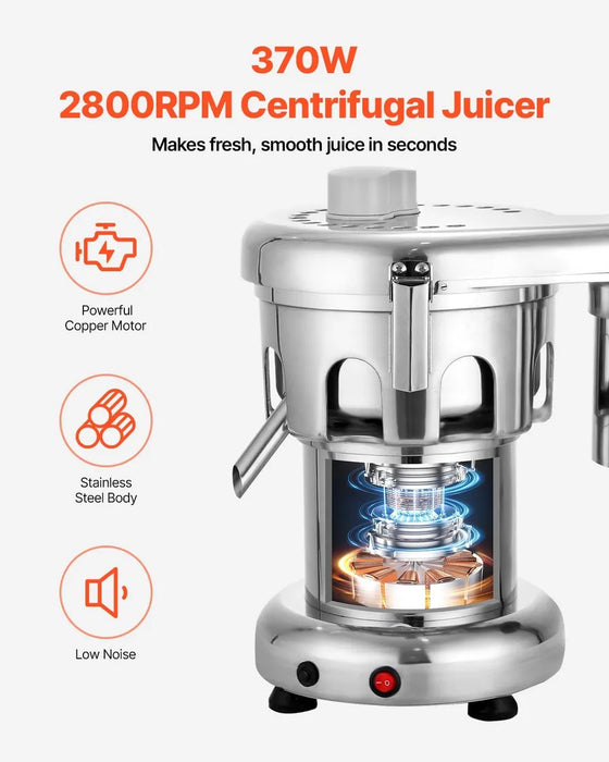 Extractor De Jugo Comercial Uso Rudo De Frutas Y Verduras GRADO B