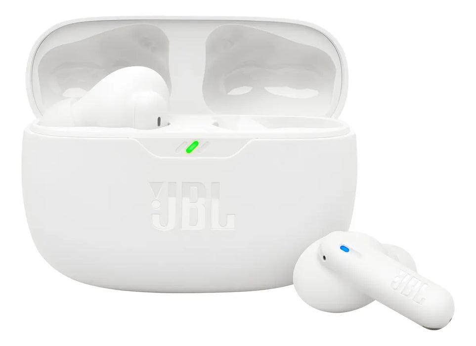 🔥 Audífonos JBL Vibe Beam 2 | Cancelación de Ruido y 40h de Batería | Color Blanco (Grado B) 📦