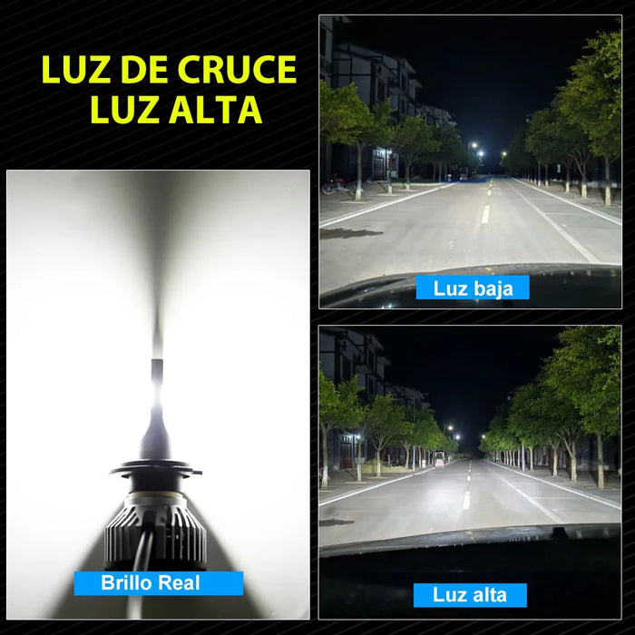 Kit De Faros Led Auto H4 H13 9004 9007 Para Luz Alta Y Baja