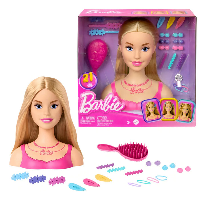 Muñeca Hmd88 Con 21 Piezas Cabezal De Peinado Cabello Rubio Barbie GRADO B