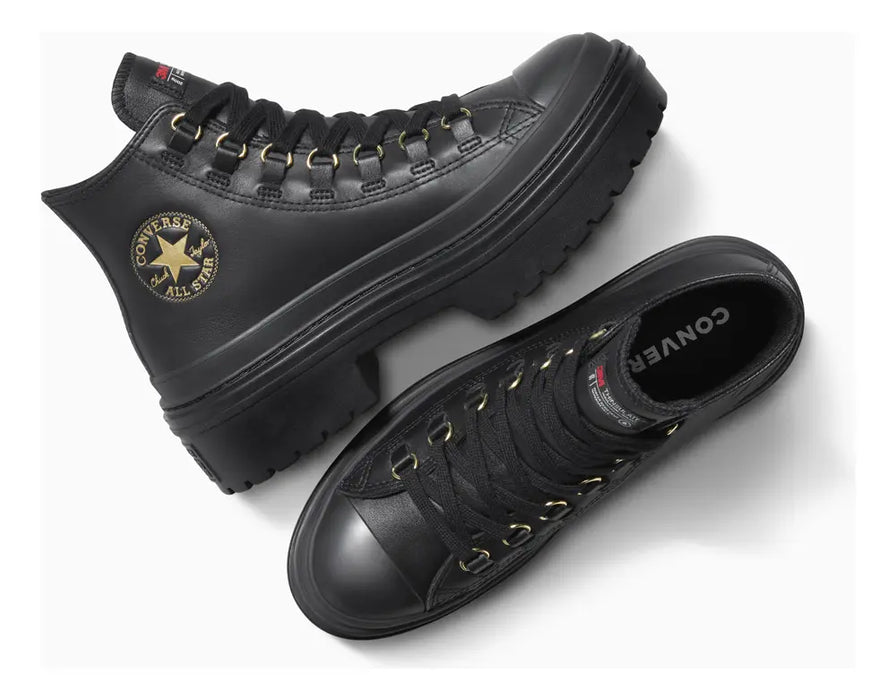 TENIS CONVERSE LUGGED HEEL   A14542C MUJER NEGRO LISO 22 CM MX GRADO A