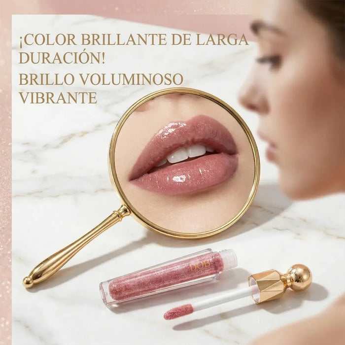 JUICY GLITTER LIP GLOSS | BRILLO LABIAL VOLUMINIZADOR | BOB COSMETICS EFECTO PLUMP + GLITTER | GRADO A