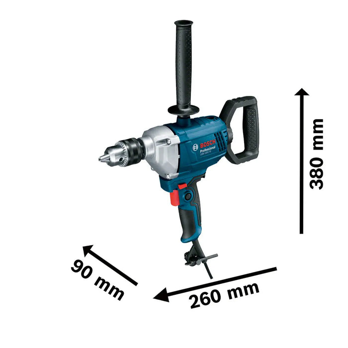 TALADRO REVERSIBLE BOSCH GBM 1600 RE 850W 127V COLOR AZUL FRECUENCIA 0 630 1 GRADO A