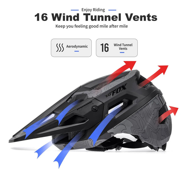 CASCO PARA BICICLETA DE MONTAÑA Y CICLISMO COLOR BLACK CAMOUFLAGE TALLA L 54-59CM 1 GRADO B