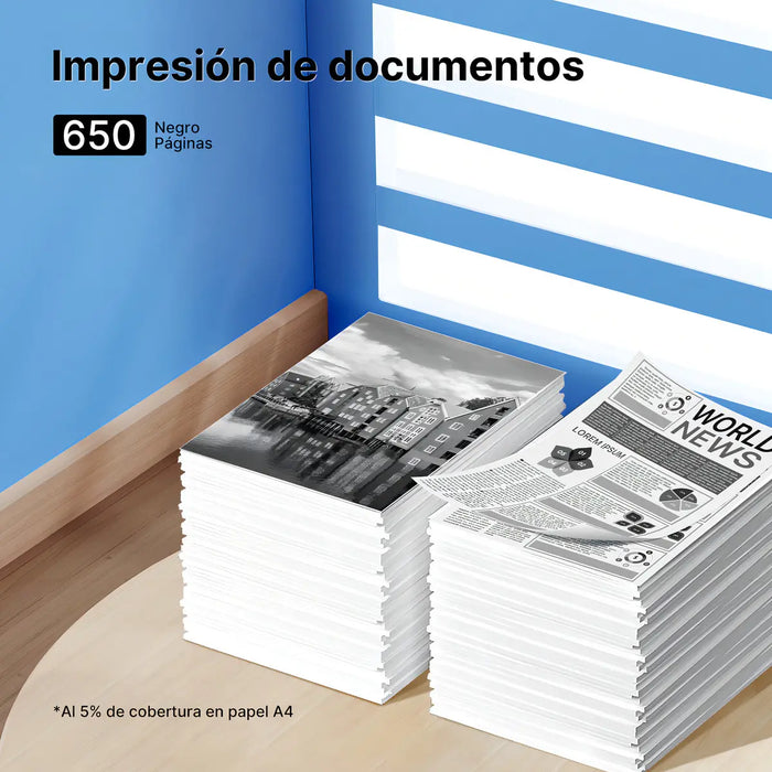 CARTUCHO ALTERNATIVO GPC IMAGE PARA 667XL NEGRO PARA HP PARA HP DESKJET INK ADVANTAGE 1275/2374/2375/2376/2775/2776/6475/6476/6075 GRADO B