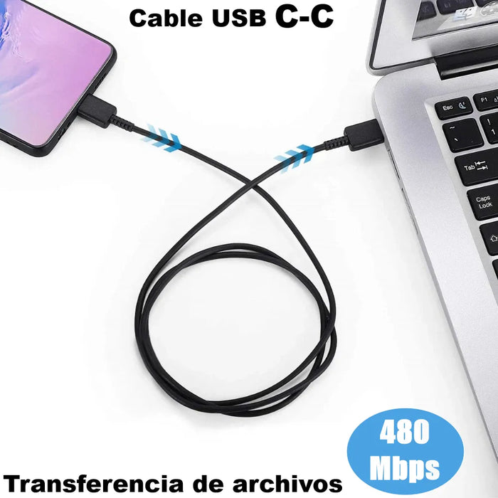 CARGADOR CARGA RÁPIDA PD 45W PARA S21 S22 S23 FE ULTRA NEGRO GRADO A