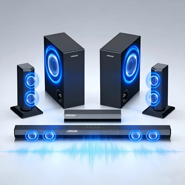 BARRA DE SONIDO HOME THEATER 5.2 CANALES 480W BLUETOOTH NEGR NEGRO 480 GRADO B