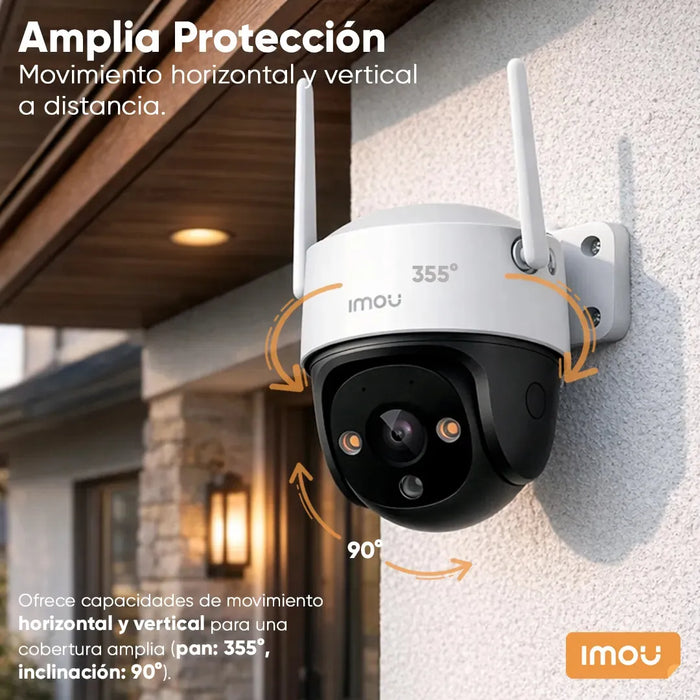 IMOU CÁMARA DE SEGURIDAD WIFI CRUISER SE+ 5MP IPC-K7CN5H-PLUS-256 CON MICROSD 256GB FULLCOLOR IMOU SENSE ALTA DEFINICIÓN... BLANCO Grado B