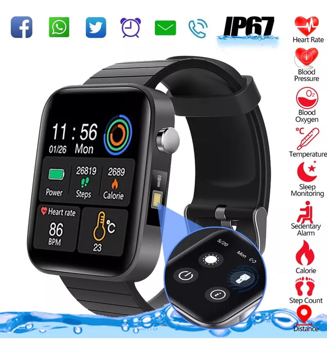 cv directo life watch reloj inteligente resistente al agua color de la caja negro color de la correa negro color del bisel negro 2605