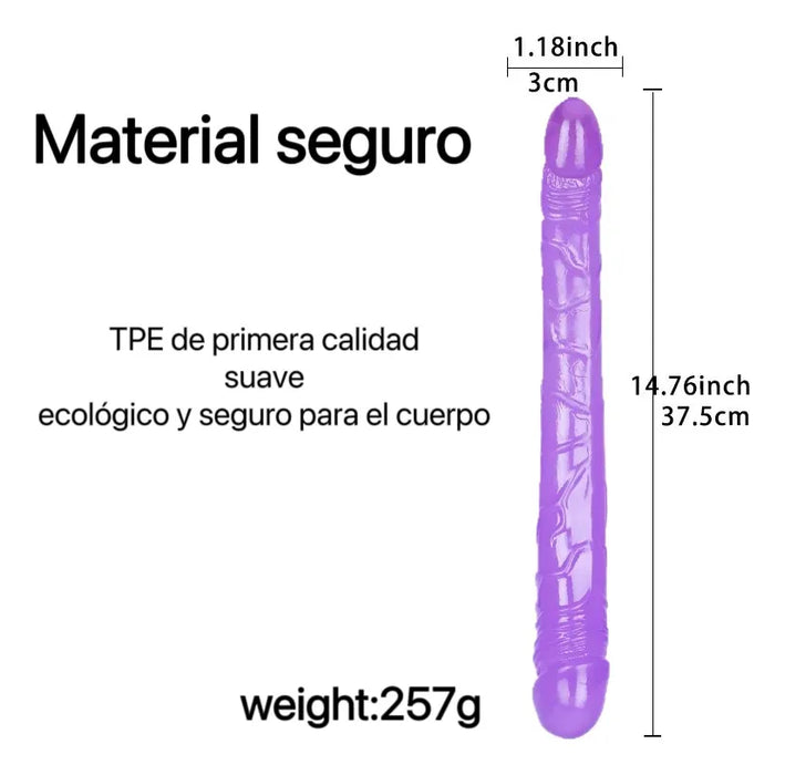 Consolador Doble Dildo Penetracion anal vaginal lesbiana Grado A