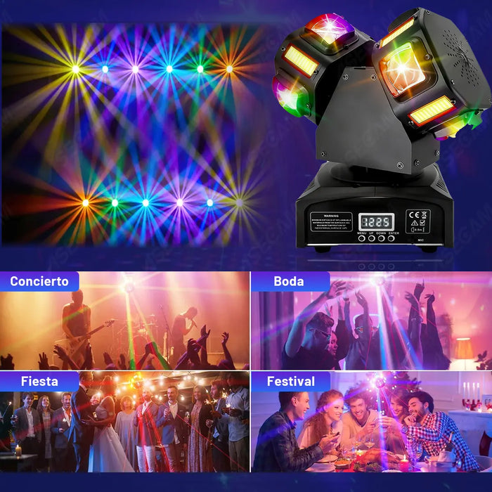 200W CABEZA MOVIL LED LUCES DJ PARA ESCENARIO PROFESSIONALE GRADO B