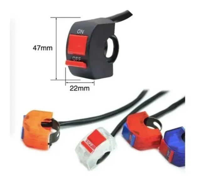 Switch Apagador Interruptor 3 Cables Moto Barra Led Auxiliar 1847