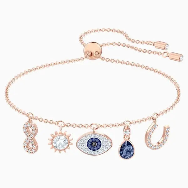 PULSERA TIPO SWAROVSKI PULSERA DAZZLING SWAN 17.3CM ORO ROSA  |   GRADO B