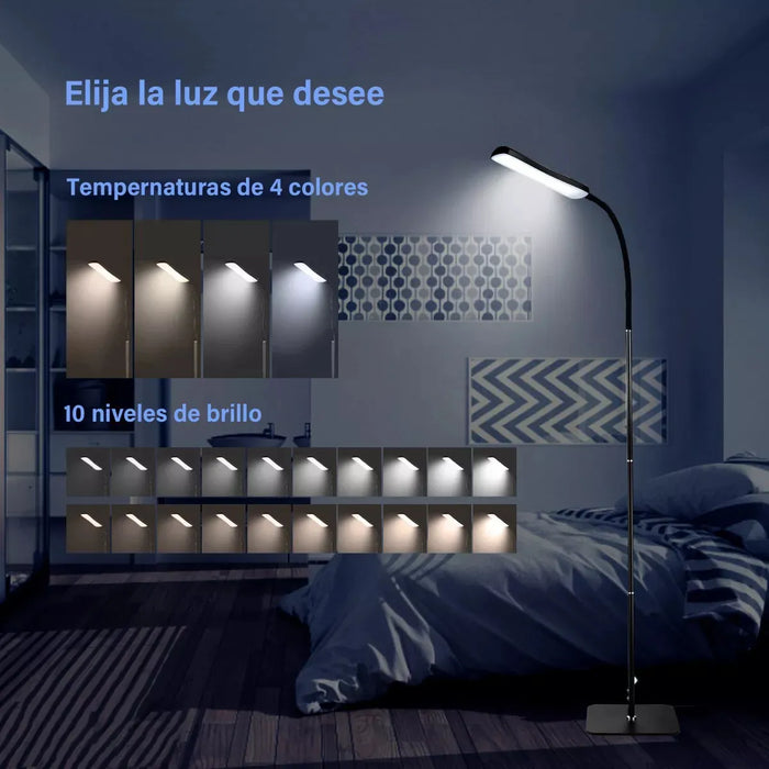 Lampara de piso moderna con control inteligente por app 10 niveles de atenuacion GRADO B