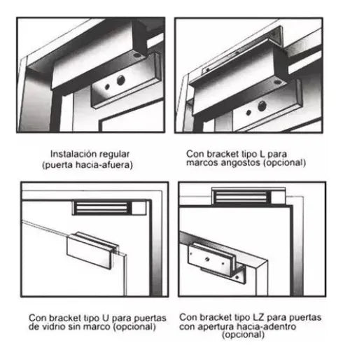 Chapa Cerradura Magnetica Electronica 60kg 12v 100lbs GRADO B