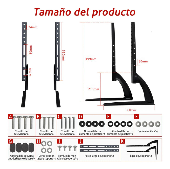 SOPORTE PARA TELEVISION TV PANTALLA ESCRITORIO BASE 26-32 PULGADAS GRADO B