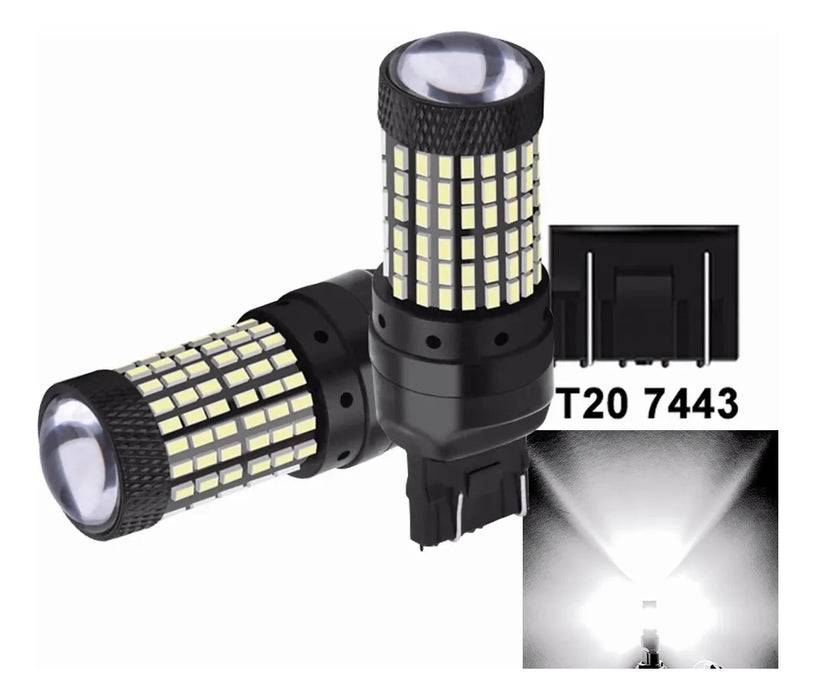 Focos Led Blanca 7443 Canbus W21/5w 7444na Cuarto Stop 1 Par 4874