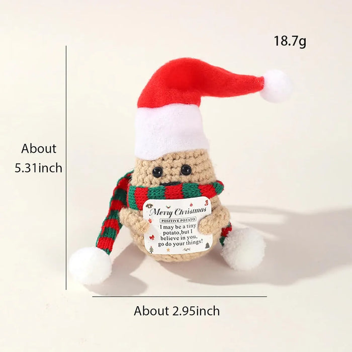 Muñeco Potato Navideños Felpa Tejida A Mano Decoración 3