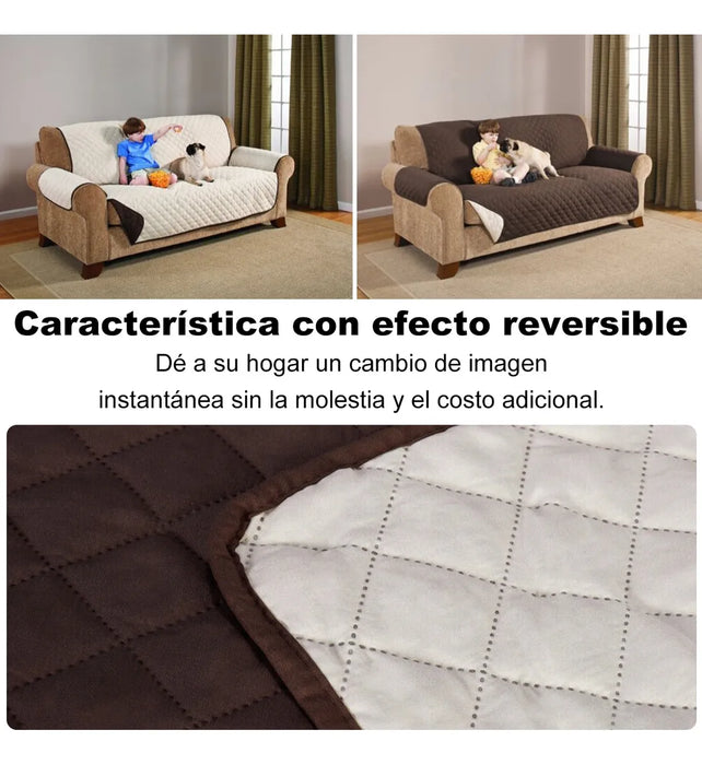 Protector Cubre Sala Impermeable Funda De Sofá Sillón 3 Pzs COLOR GRIS