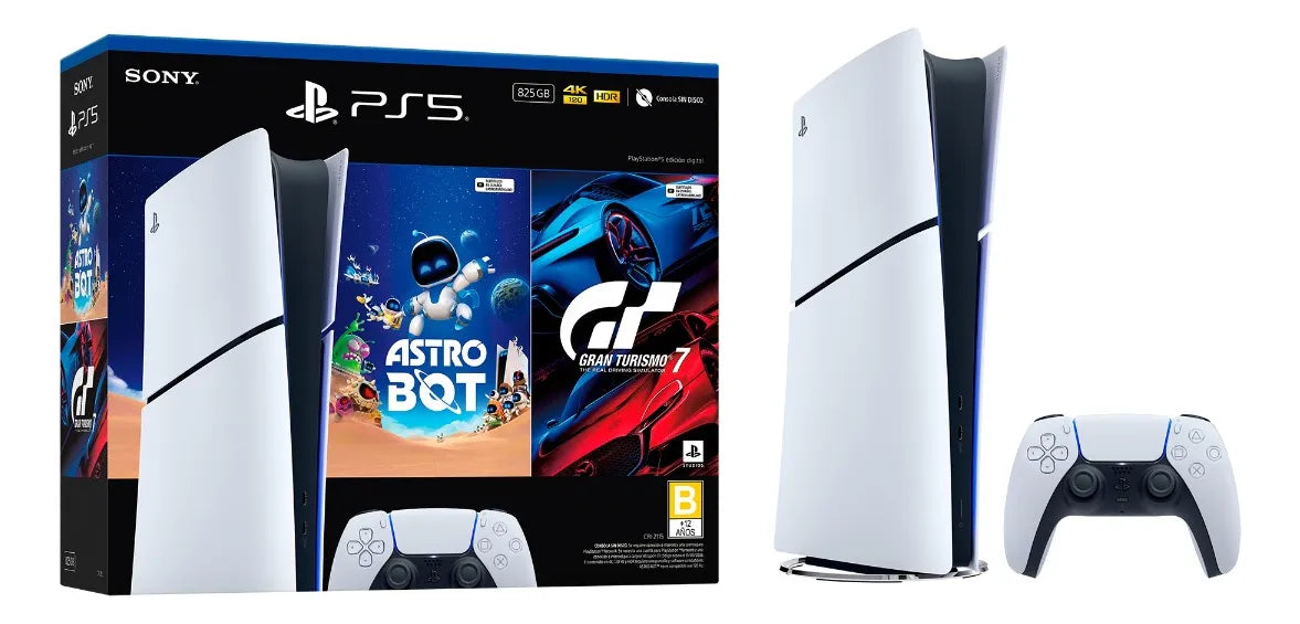 PLAYSTATION 5 DIGITAL 825 GB ASTRO BOT GRAN TURISMO 7 BLANCO GRADO A