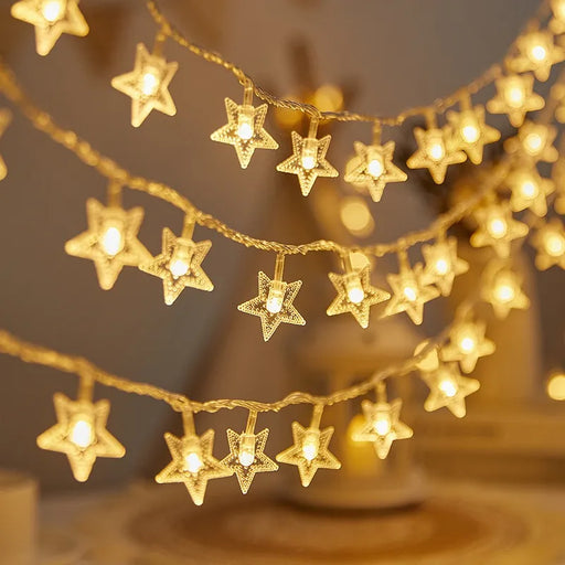 Cadena de Luz 10 m Jardimanía en forma de Estrellas - TiendaKomet México