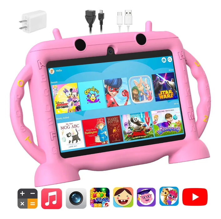 7'' TABLET CON FUNDA PARA NIÑOS 3G+32G ANDROID 13 TABLETA GRADO B