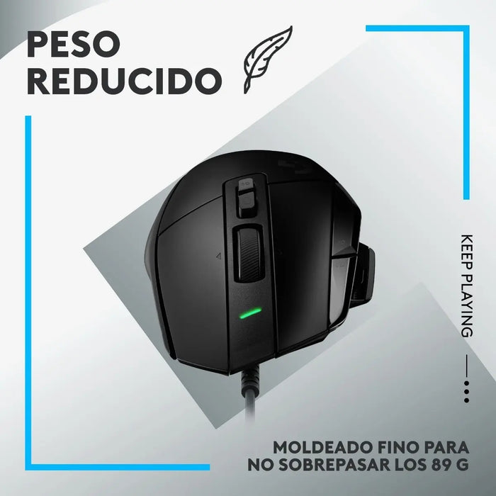 MOUSE LOGITECH G502 X TACTICO PARA JUEGOS COLOR NEGRO GRADO B