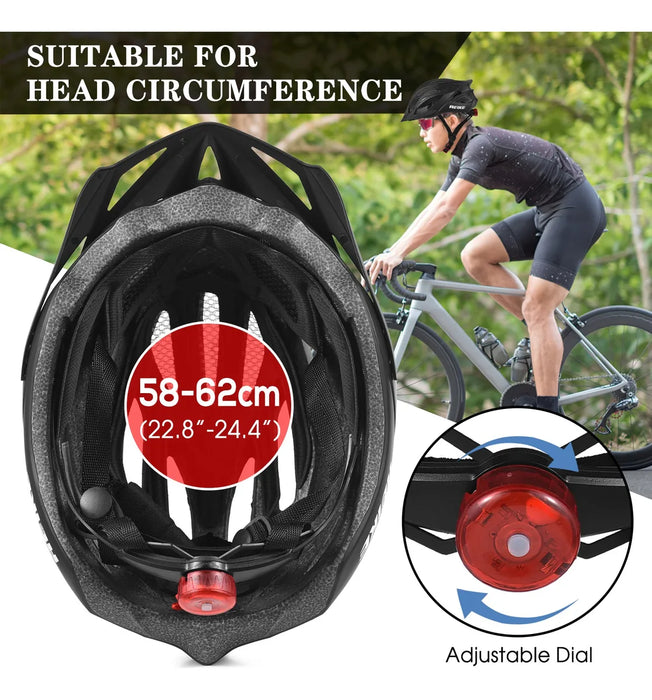 Aeike Casco De Bicicleta Ligero Para Adultos Con Luz Led Mtb GRADO B