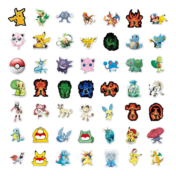 100 Stickers Pokemon impermeables pegatinas pvc calcomanias