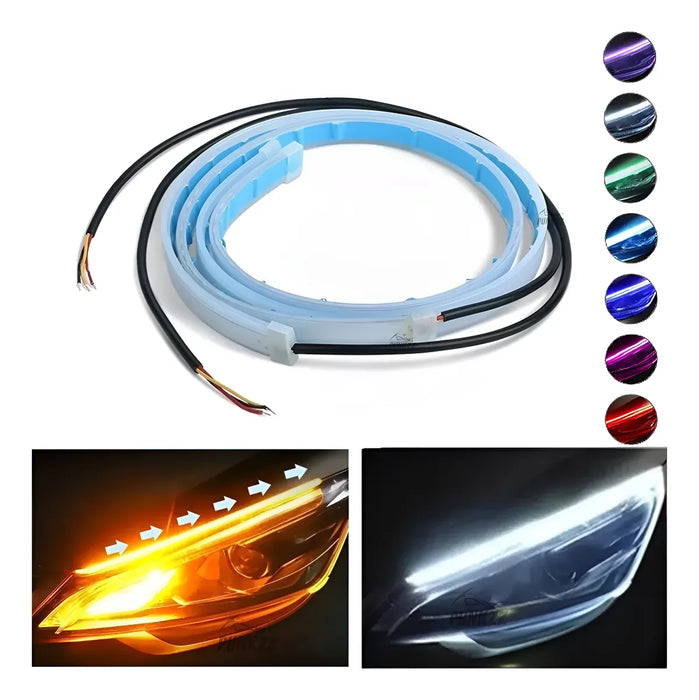 60cm Par Tira Led Drl Flexible Direccional Secuencial Auto GRADO B