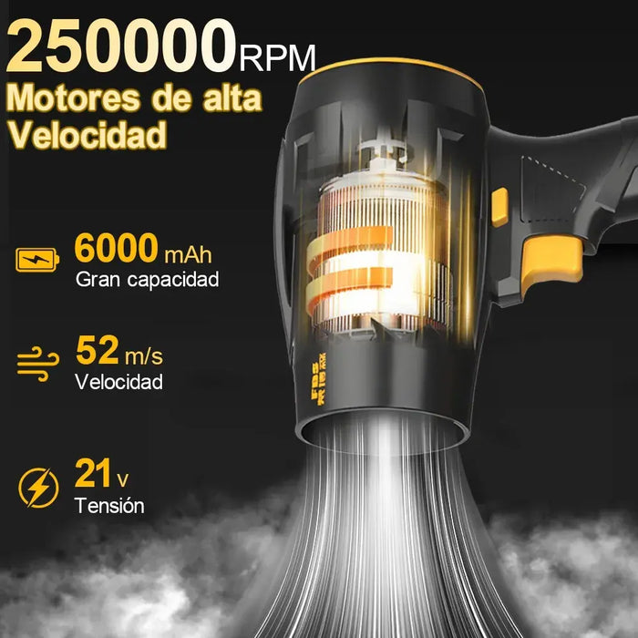 SOPLADORA DE AIRE TURBINA INALAMBRICA ELECTRICA 2 BATERÍ­AS NEGRO GRADO B