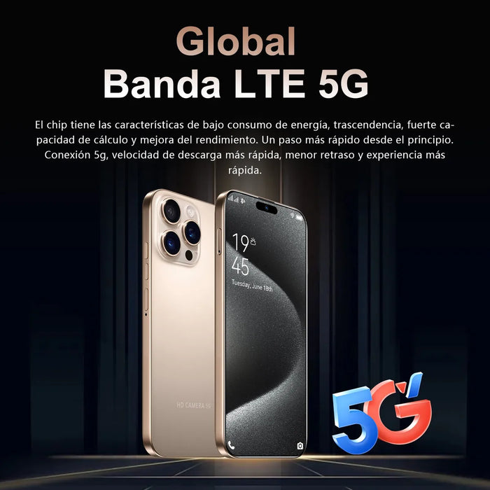 DUAL SIM I16 PRO MAX DESBLOQUEA 12GB RAM +512GB ROM 2025 EL MÃ¡S POPULAR TELÃ©FONO INTELIGENTE ANDROID 14 RED 5G ADMITE CONEXIÃ³N WIFI Y BLUETOOTH NEGRO GRADO B