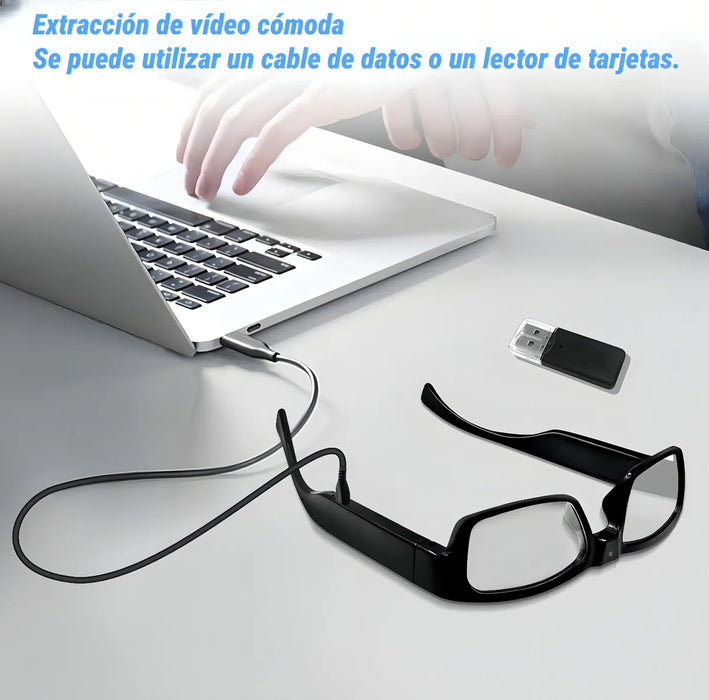 GAFAS INTELIGENTES CON CÁMARA ESPÍA 300MAH 1080P AUDIO/VIDEO GRADO B