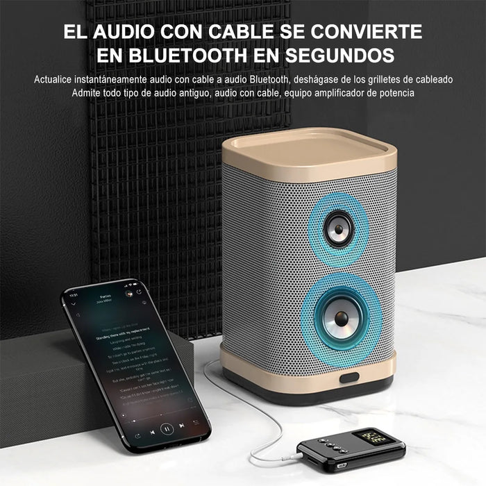 TRANSMISOR/RECEPTOR BLUETOOTH 5.0 LCD PARA  PC TV ALTAVOCES GRADO B