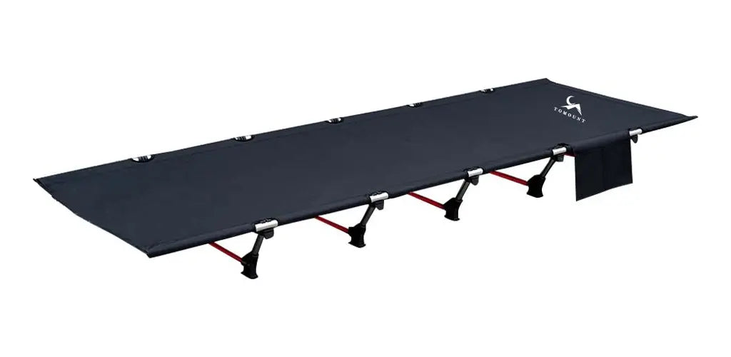 CATRE PLEGABLE MONANITO TY-190 190CM NEGRO ACAMPAR PORTÁTIL CON COLCHÓN GRADO B