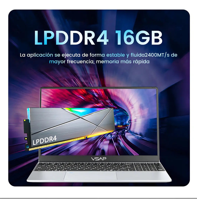 🔥 Laptop de Alto Rendimiento: 16GB RAM + 512GB SSD | Intel Celeron N5095 | Windows 11 P GRADO A📦💻